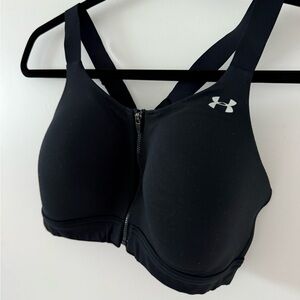 Under Armour Zip-Front Black Sports Bra